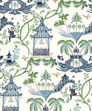 Load image into Gallery viewer, Mulberry Wallpaper • Modern toile • Dianne Bergeron • Jungle • Swatch