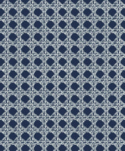 Load image into Gallery viewer, Nevis Wallpaper • geometric trellis • Dianne Bergeron • Reverse Navy • Swatch