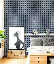 Load image into Gallery viewer, Nevis Wallpaper • Dianne Bergeron • Reverse Navy • Insitu