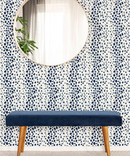 Load image into Gallery viewer, Park Avenue Wallpaper • Dianne Bergeron • Animal Print Wallpaper • Animal Spots Wallpaper • Indigo • Insitu