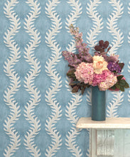 Load image into Gallery viewer, Fern Wallpaper • Blue Wallpaper • Insitu