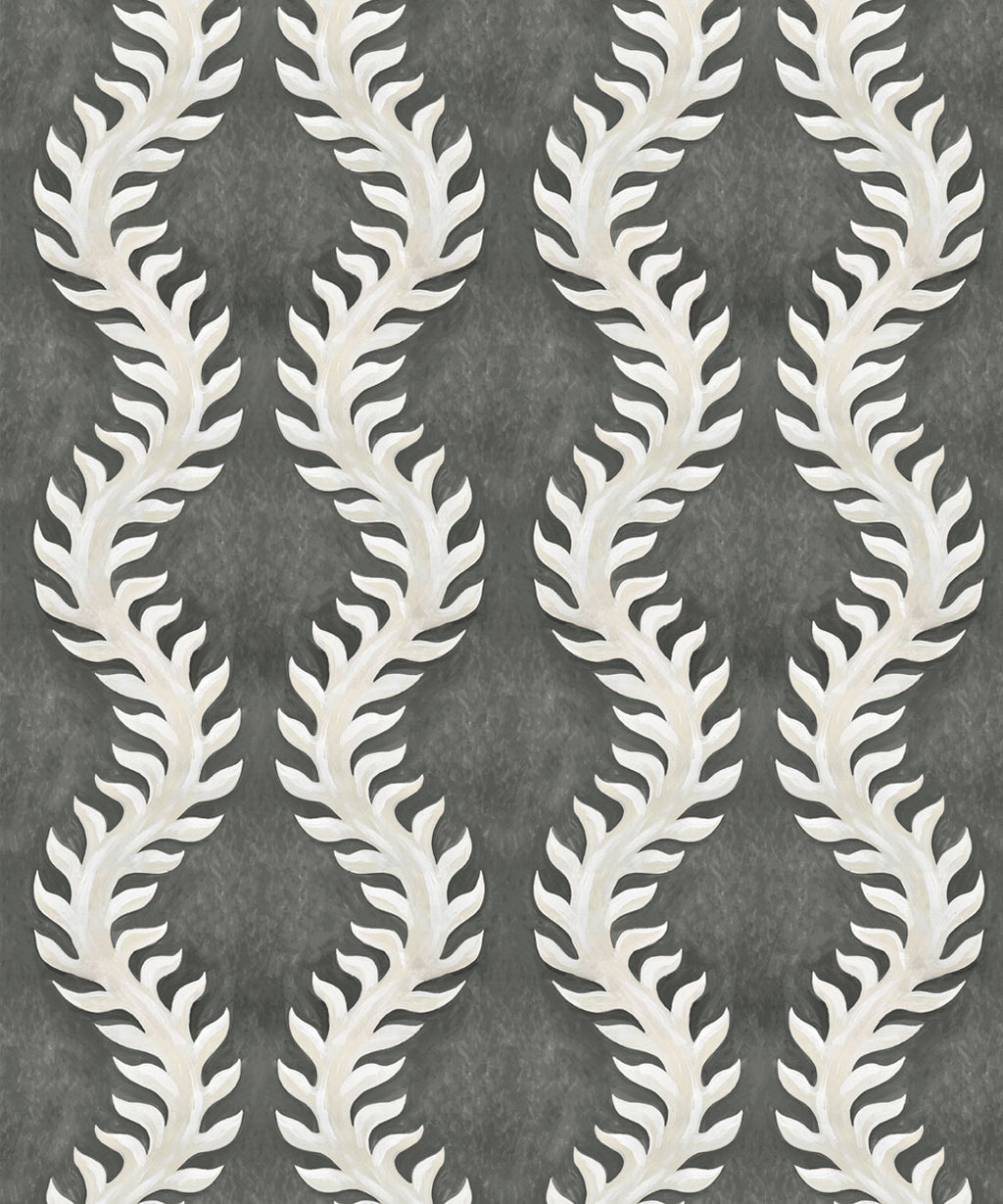 Fern Wallpaper • Gray Wallpaper • Swatch