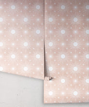 Load image into Gallery viewer, Sun Light Star Bright Wallpaper • Dusty Pink • Rolls