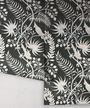 Load image into Gallery viewer, Tropicana Wallpaper • Charcoal • Rolls