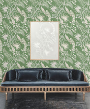 Load image into Gallery viewer, Tropicana Wallpaper • Fern Green • Insitu