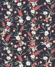 Load image into Gallery viewer, Bottlebrush Wallpaper • Grandmillenial Wallpaper • Charcoal • Swatch