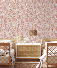 Load image into Gallery viewer, Bottlebrush Wallpaper • Grandmillenial Wallpaper • Pink Neutral • Insitu