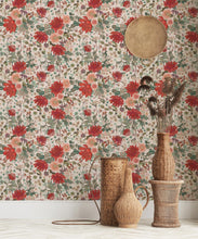Load image into Gallery viewer, Bouquet Wallpaper • Eloise Short • Vintage Floral Wallpaper • Granny Chic Wallpaper • Grandmillennial Style Wallpaper • Alabaster • Insitu