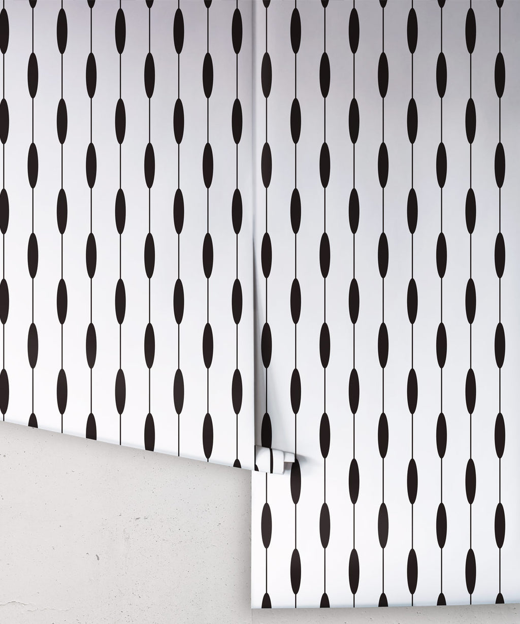 Bowline Wallpaper • Geometric Wallpaper • Striped Wallpaper • Black & White Wallpaper • Rolls