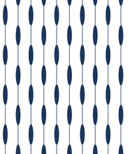 Load image into Gallery viewer, Bowline Wallpaper • Geometric Wallpaper • Striped Wallpaper • Navy Wallpaper • Swatch