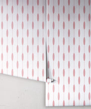 Load image into Gallery viewer, Bowline Wallpaper • Geometric Wallpaper • Striped Wallpaper • Pink Wallpaper • Rolls