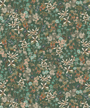 Load image into Gallery viewer, County Flowers Wallpaper • Eloise Short • Vintage Floral Wallpaper • Granny Chic Wallpaper • Grandmillennial Style Wallpaper • Avocado • Swatch