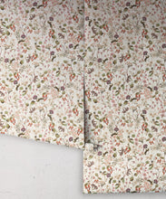Load image into Gallery viewer, County Flowers Wallpaper • Eloise Short • Vintage Floral Wallpaper • Granny Chic Wallpaper • Grandmillennial Style Wallpaper • Neutral • Rolls