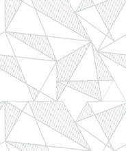 Load image into Gallery viewer, E&amp;S Fracture Grey is a unique geometric wallpaper