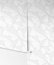 Load image into Gallery viewer, E&amp;S Fracture Grey is a unique geometric wallpaper