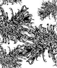 Load image into Gallery viewer, Narnie • Black &amp; White Flower Wallpaper Swatch