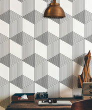 Load image into Gallery viewer, Origami Wallpaper Black