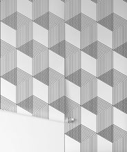Load image into Gallery viewer, Origami Wallpaper Black
