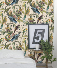 Load image into Gallery viewer, Ornithology is a bird and branch wallpaper