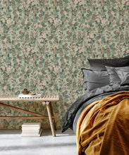 Load image into Gallery viewer, Eucalyptus Wallpaper • Eloise Short • Vintage Floral Wallpaper • Granny Chic Wallpaper • Grandmillennial Style Wallpaper • Pale Green • Insitu