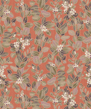 Load image into Gallery viewer, Eucalyptus Wallpaper • Eloise Short • Vintage Floral Wallpaper • Granny Chic Wallpaper • Grandmillennial Style Wallpaper • terracotta • Swatch