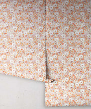 Load image into Gallery viewer, Flannel Flowers Wallpaper • Burnt Orange • Rolls