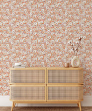 Load image into Gallery viewer, Flannel Flowers Wallpaper • Burnt Orange • Insitu