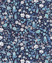 Load image into Gallery viewer, Forest Floral Wallpaper • Blue • Swatch