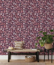 Load image into Gallery viewer, Forest Floral Wallpaper • Mulberry • Insitu