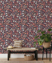 Load image into Gallery viewer, Forest Floral Wallpaper • Rust • Insitu