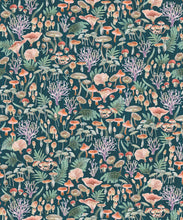 Load image into Gallery viewer, Fungi Wallpaper • Eloise Short • Vintage Floral Wallpaper • Granny Chic Wallpaper • Grandmillennial Style Wallpaper • Ocean • Swatch