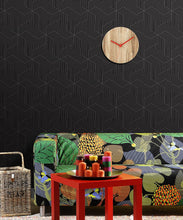 Load image into Gallery viewer, Matte Black Geometric Illusions Wallpaper • Geometric Wallpaper • Milton &amp; King