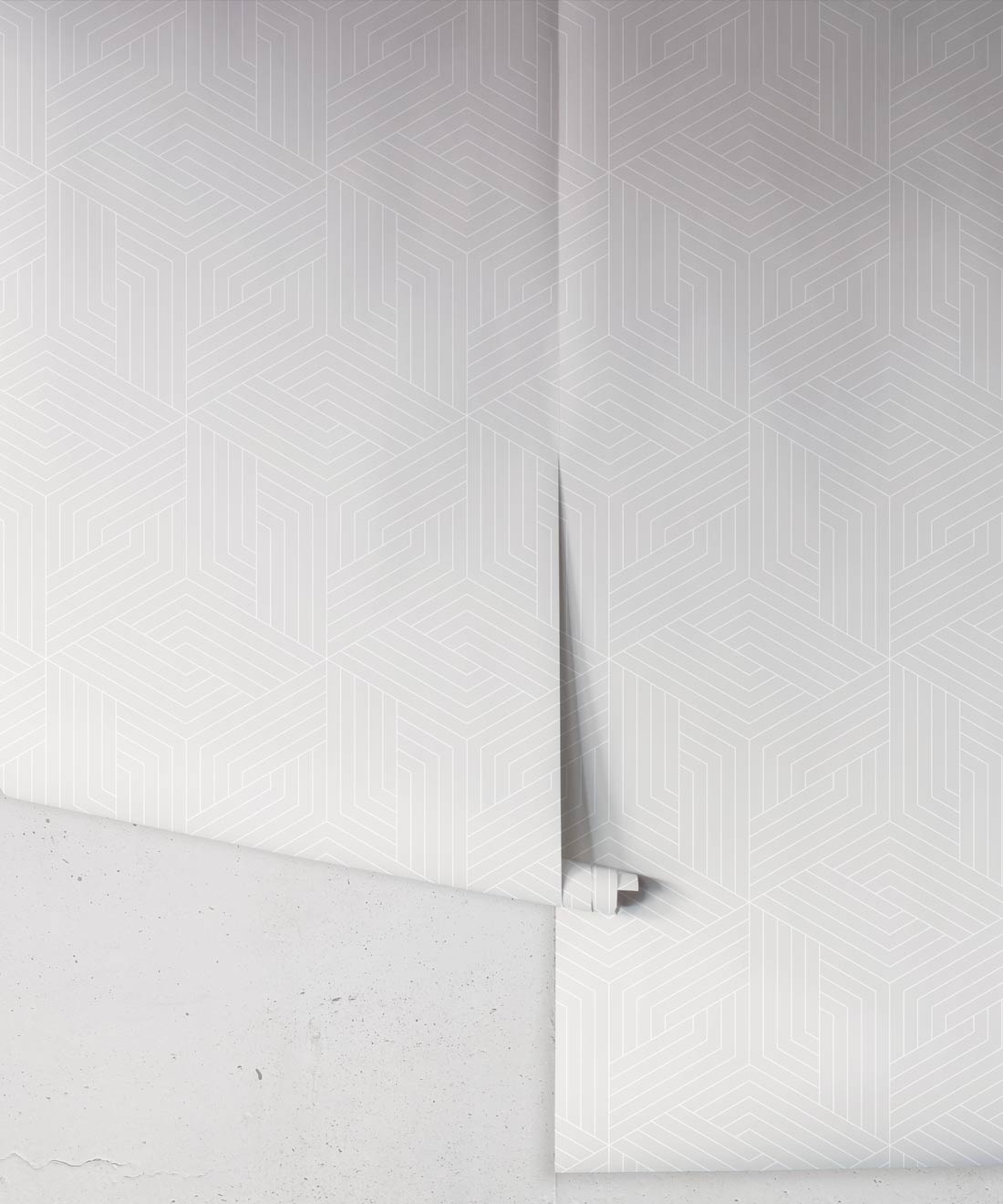 Warm Grey Geometric Illusions Wallpaper • Geometric Wallpaper • Milton & King