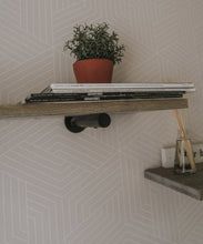 Load image into Gallery viewer, Geometric Illusions • Warm Grey • Neutral Wallpaper • Lauren Fleischmann • @theburbgirl