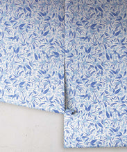 Load image into Gallery viewer, Gum Blossom Wallpaper • Blue Mono • Rolls