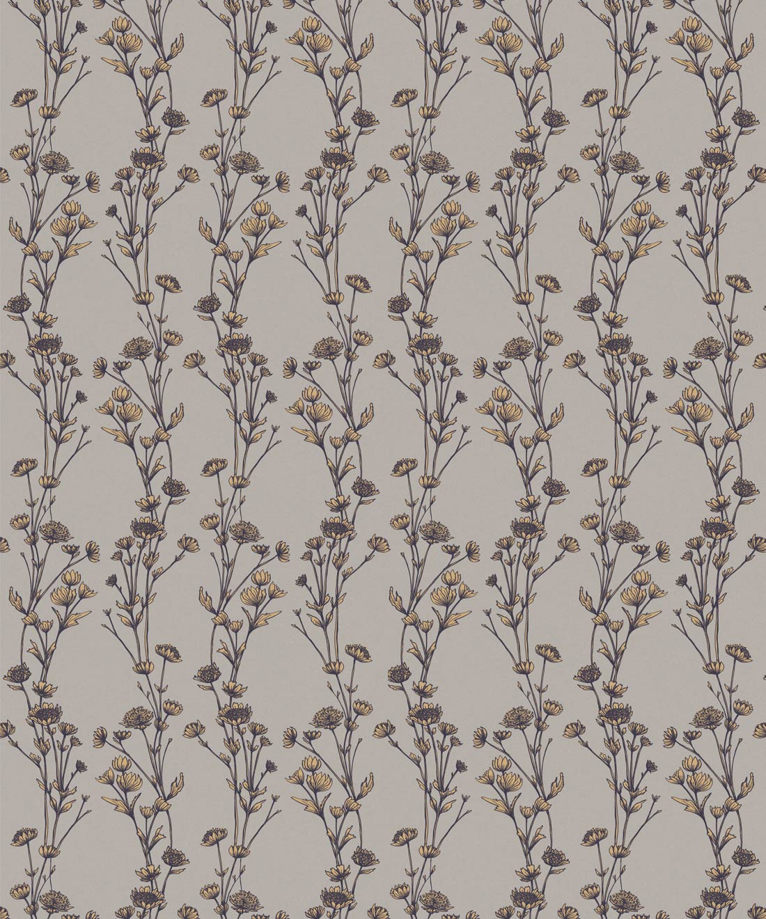 Astrantia Wallpaper • Hackney & Co. • Grey • Swatch
