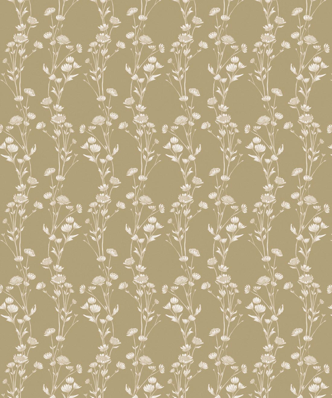 Astrantia Wallpaper • Hackney & Co. • Mustard • Swatch