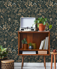 Load image into Gallery viewer, Herb Antique Wallpaper • Hackney &amp; Co. • Forest Green • Insitu