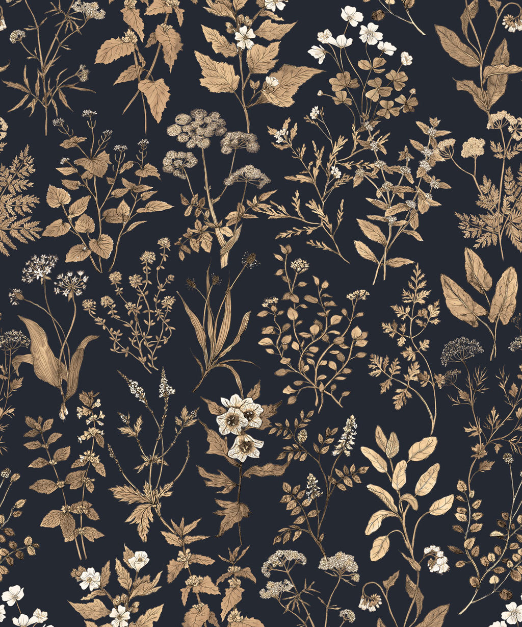 Herbarium Antique Wallpaper