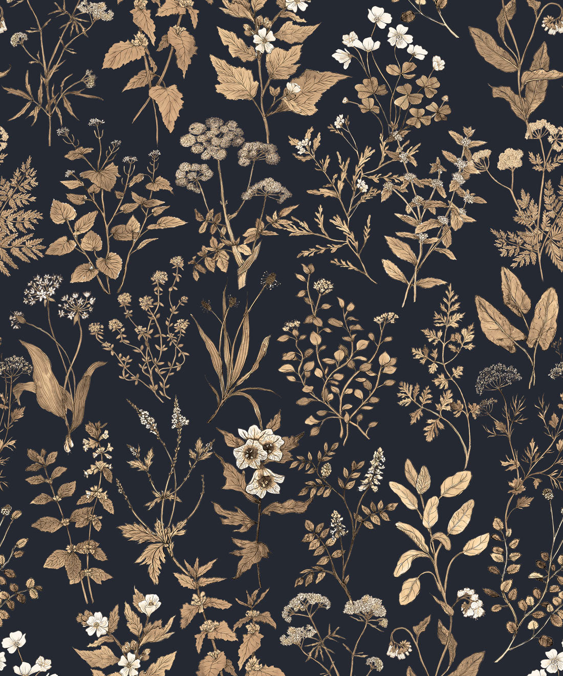 Herbarium Antique Wallpaper