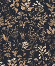 Load image into Gallery viewer, Herb Antique Wallpaper • Hackney &amp; Co. • Navy • Swatch