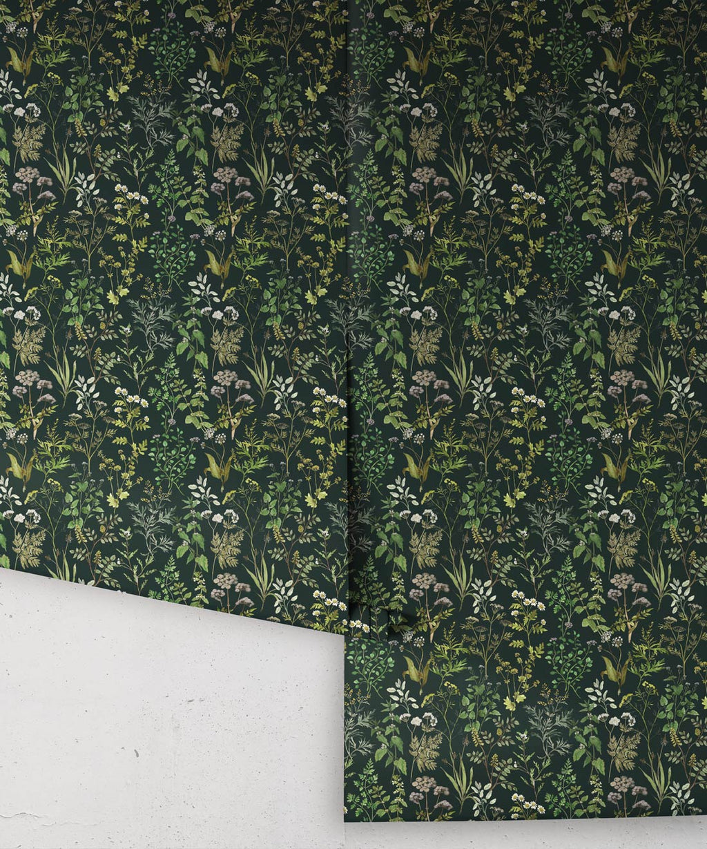 Herbarium Wallpaper • Hackney & Co. • Green • Roll