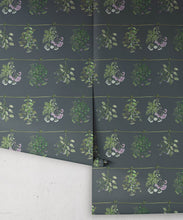 Load image into Gallery viewer, Dried Herbs Wallpaper • Hackney &amp; Co. • Slate Grey • Roll