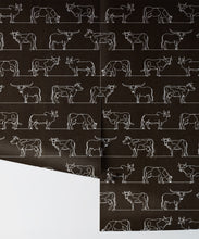 Load image into Gallery viewer, The Herd Wallpaper • Cow, Cattle, Farm Animals • Charcoal • Rols