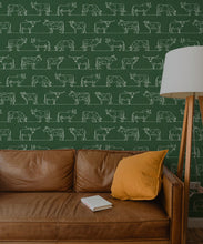 Load image into Gallery viewer, The Herd Wallpaper • Cow, Cattle, Farm Animals • Green • Insitu