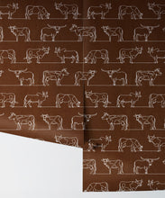 Load image into Gallery viewer, The Herd Wallpaper • Cow, Cattle, Farm Animals • Leather • Rolls