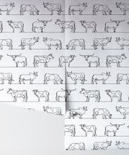 Load image into Gallery viewer, The Herd Wallpaper • Cow, Cattle, Farm Animals • White • Rolls
