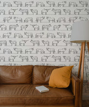 Load image into Gallery viewer, The Herd Wallpaper • Cow, Cattle, Farm Animals • White • Insitu