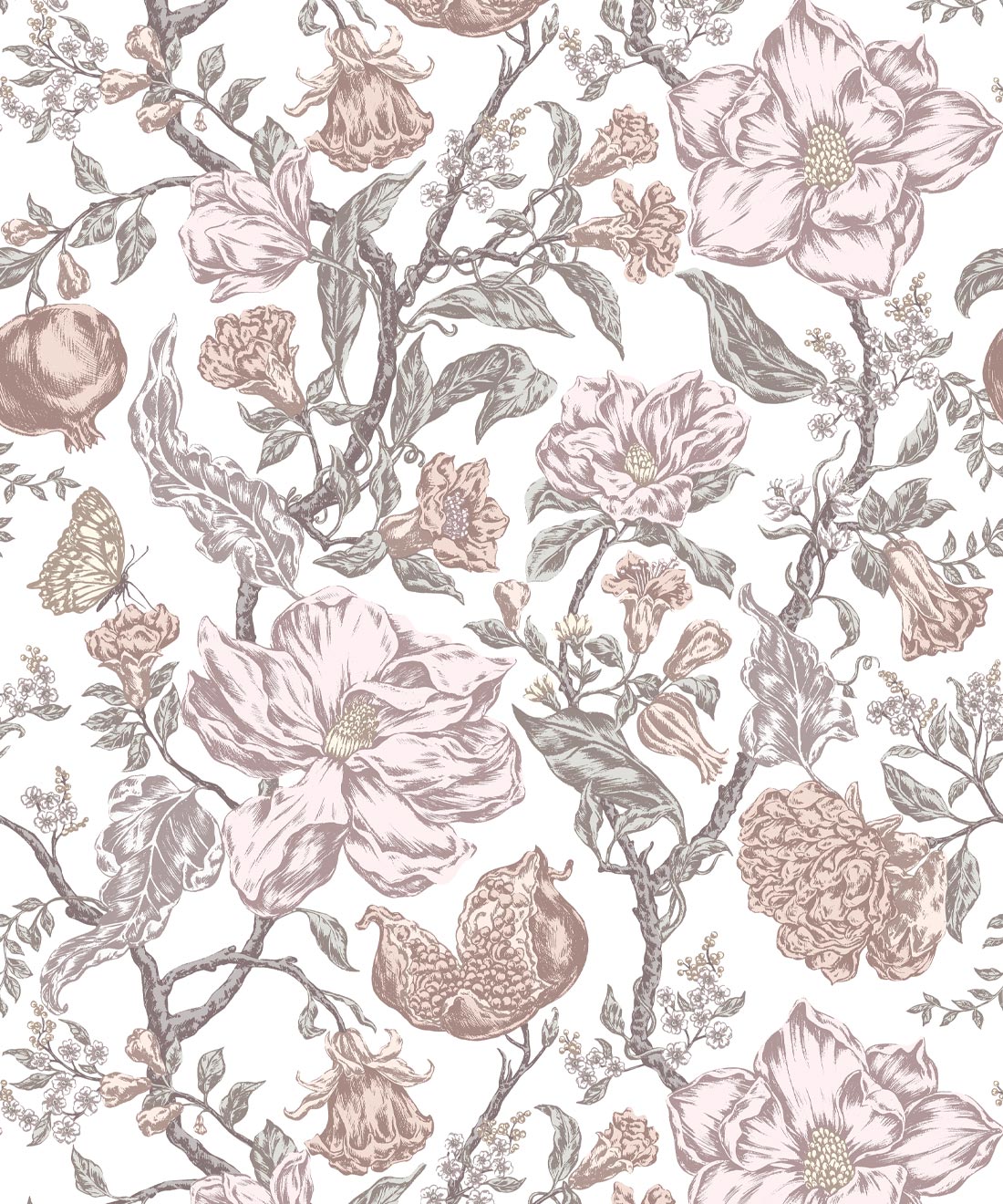 Magnolia Garden Wallpaper