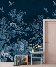 Load image into Gallery viewer, Sinharaja Mural • Navy • Insitu